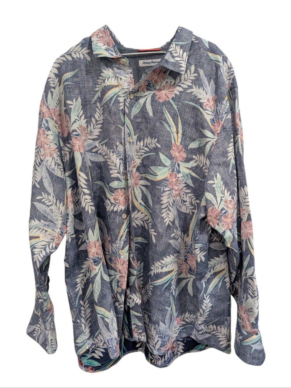 Tommy Bahama Mens Sz XXL Barbados Breeze Tropical Print  Linen Shirt - Picture 2 of 5